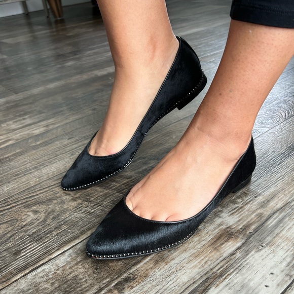Coach Reeves Flat Black Soft Haircalf size 7 - Picture 1 of 14